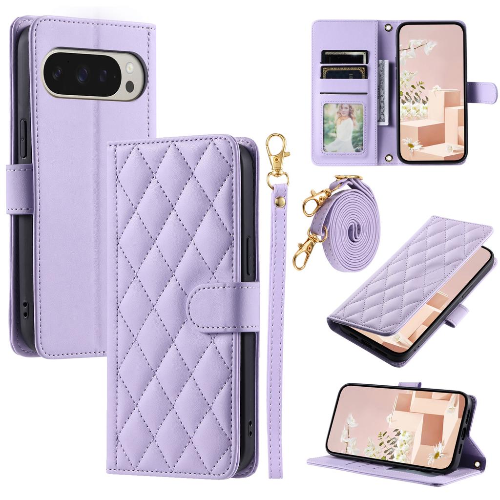 Crossbody Leder Geldbörse Kartenfach Hülle für Google Pixel 10 9 Pro XL 9A 8A 8Pro 7 Pixel8 Pixel7 Lanyard Tasche Klappständer Hülle