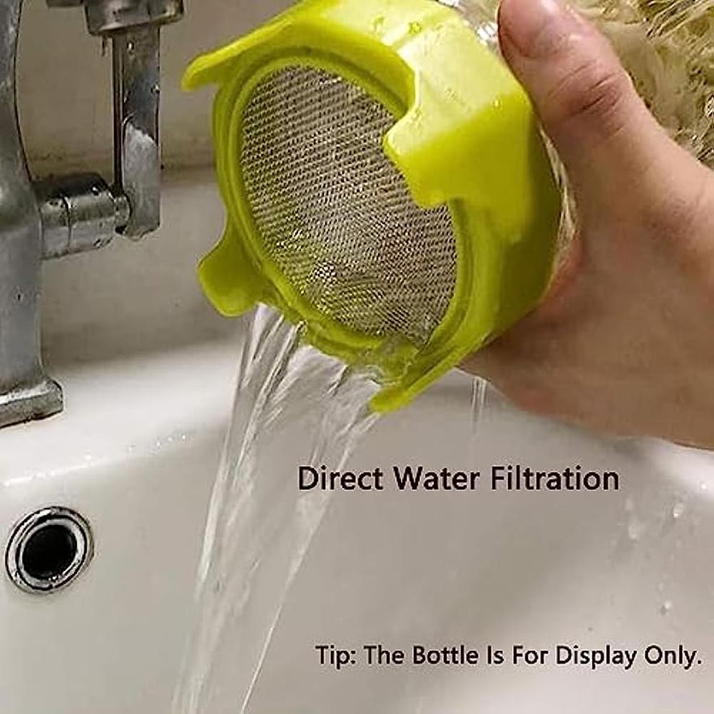 1pc Plastic Sprout Lid For Wide Mouth Jars Grow Bean Sprouts Alfalfa Salad Garden Supply Stainless Steel Mesh Design Sprout Lid