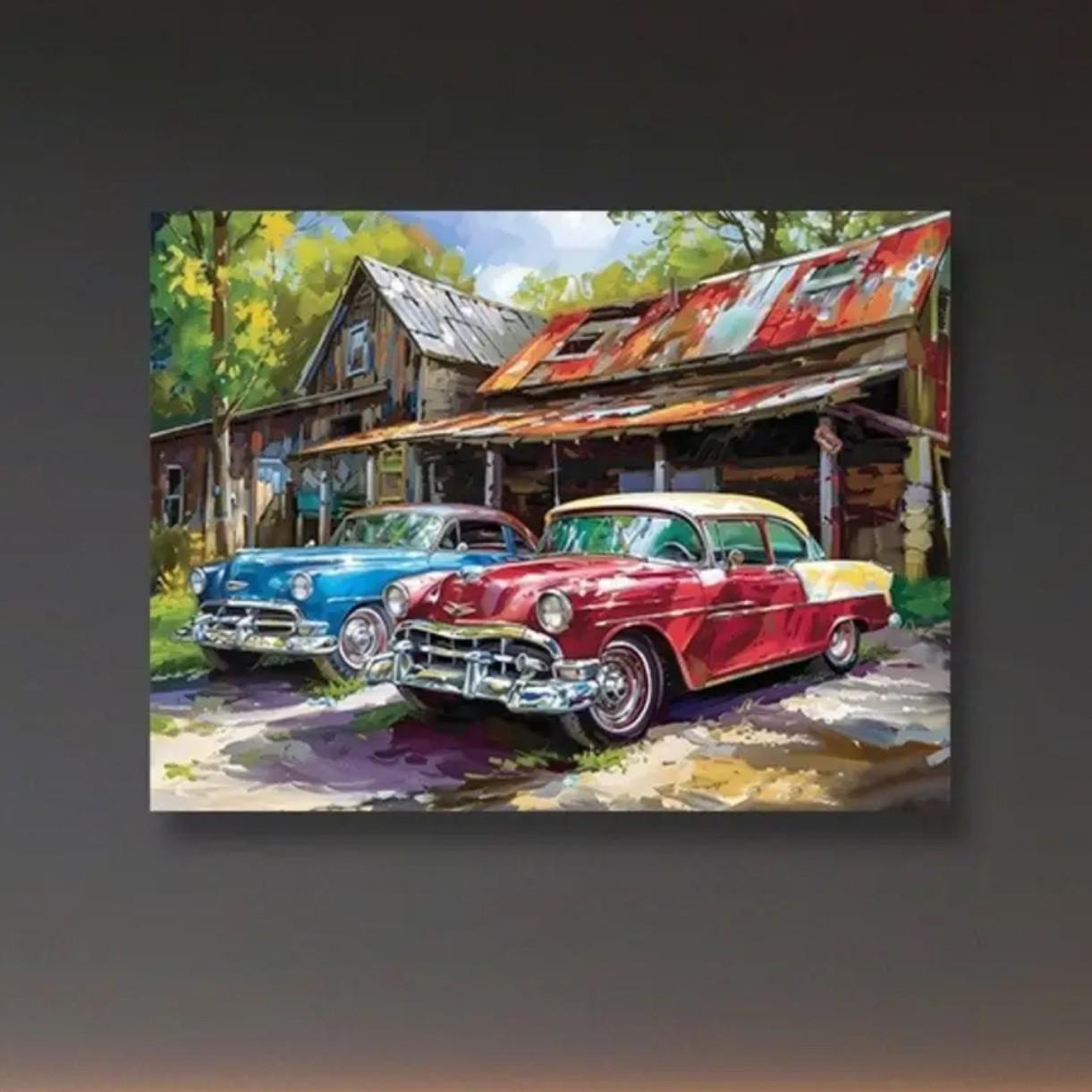 Home Wall Art: Decorative Oil Canvas with Pine Frame 20x30