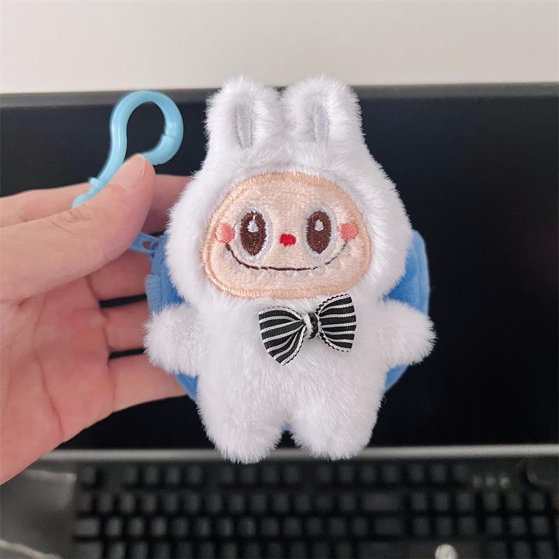 Labubu Little Rabbit Mini Coin Purse - Cute Cartoon Portable Bag with Hang-on Feature
