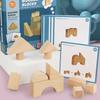 Log Color Construction Stereo Beech Building Blocks Geometric Matching Thinking Training Children's Educational Toys