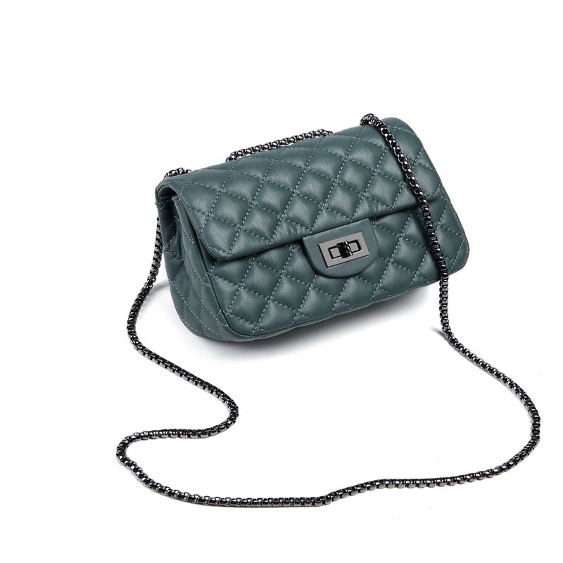 

Classic Style Best Selling Exquisite Chain Leather Women s Bag Army Green large