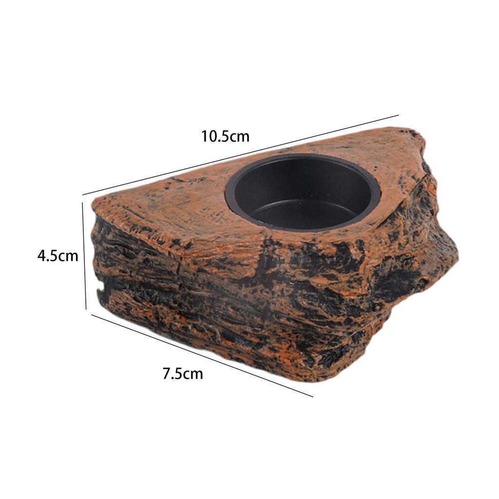 Reptile Accessories Magnetic Feeder Ledge Bowl Plastic Food Dish for Gecko Iguana Lizard Terrarium Supplies