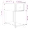 VidaXL Table de chevet noir 30x60x60 cm Bois d’ingénierie 826053
