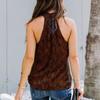 Camisola de talla grande para mujer, camiseta informal de verano, chaleco con estampado a rayas