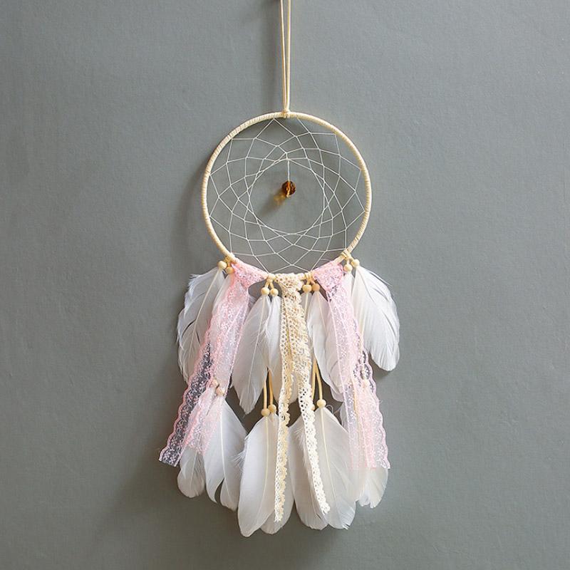 Colorful True Feather Dream Catcher Lights Up Creative Dreamcatcher Girls Practical Special Birthday Gifts Home Decoration