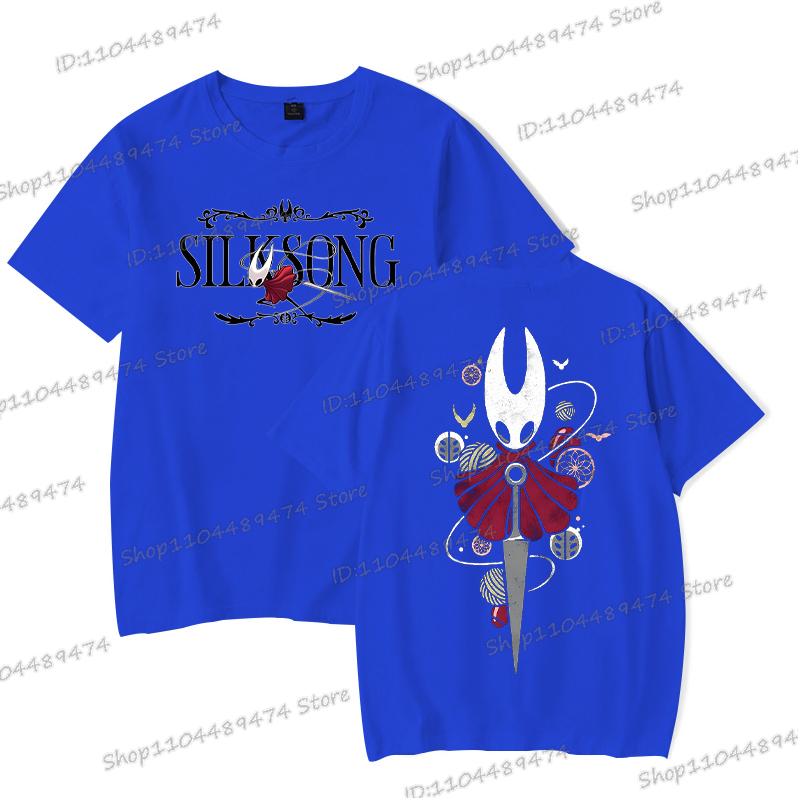 Hollow Knight Silksong Funny Game T-shirts Men Women Crewneck Short Sleeve Y2K Tops Cartoon Style Hollow Knight Unisex Tshirt