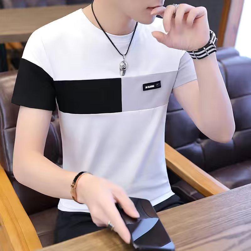 Korean Style Men's Summer Short-Sleeve T-Shirt - Trendy Youth Fashion