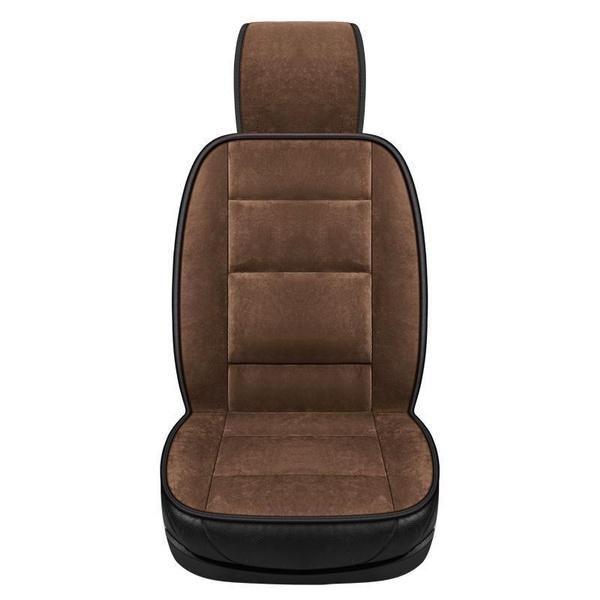 

1pc Universal Winter Autumn Warm Soft Plush Car Seat Cover Car Accessories 1PC кавовий
