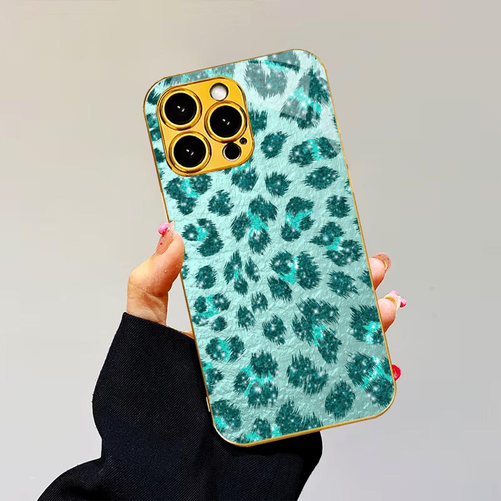 

Красочный гальванизированный стеклянный чехол для телефона iPhone 17 16 15 14 13 12 11 Pro Max Plus 16E 17Air iPhone 17