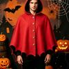 Men's Halloween Devil Cape Black and Red Gothic Adult Party Costume