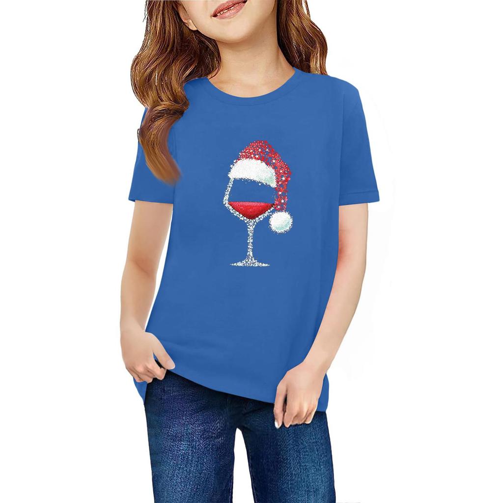 Children's Short Sleeve Neck T-Shirt Animal Print Daily Casual Top