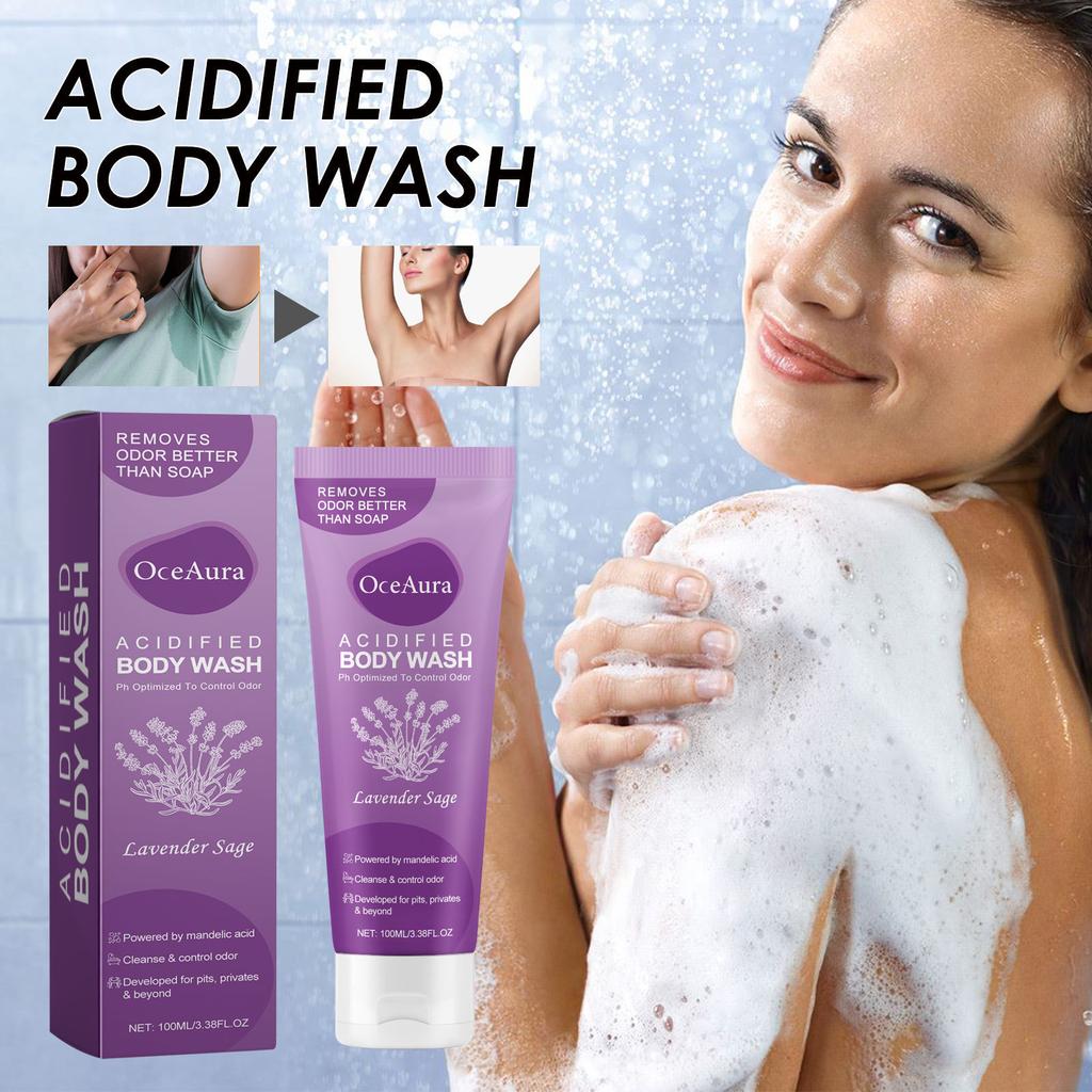 1 pièces Gel douche lavande sauge 100ml pour le nettoyage du corps, rétention de parfum longue durée, Gel douche hydratant et soin de la peau