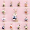 Police Traffic Fire Protection Rabbit Bear Panda Plush Keychain Animal Gift Toy