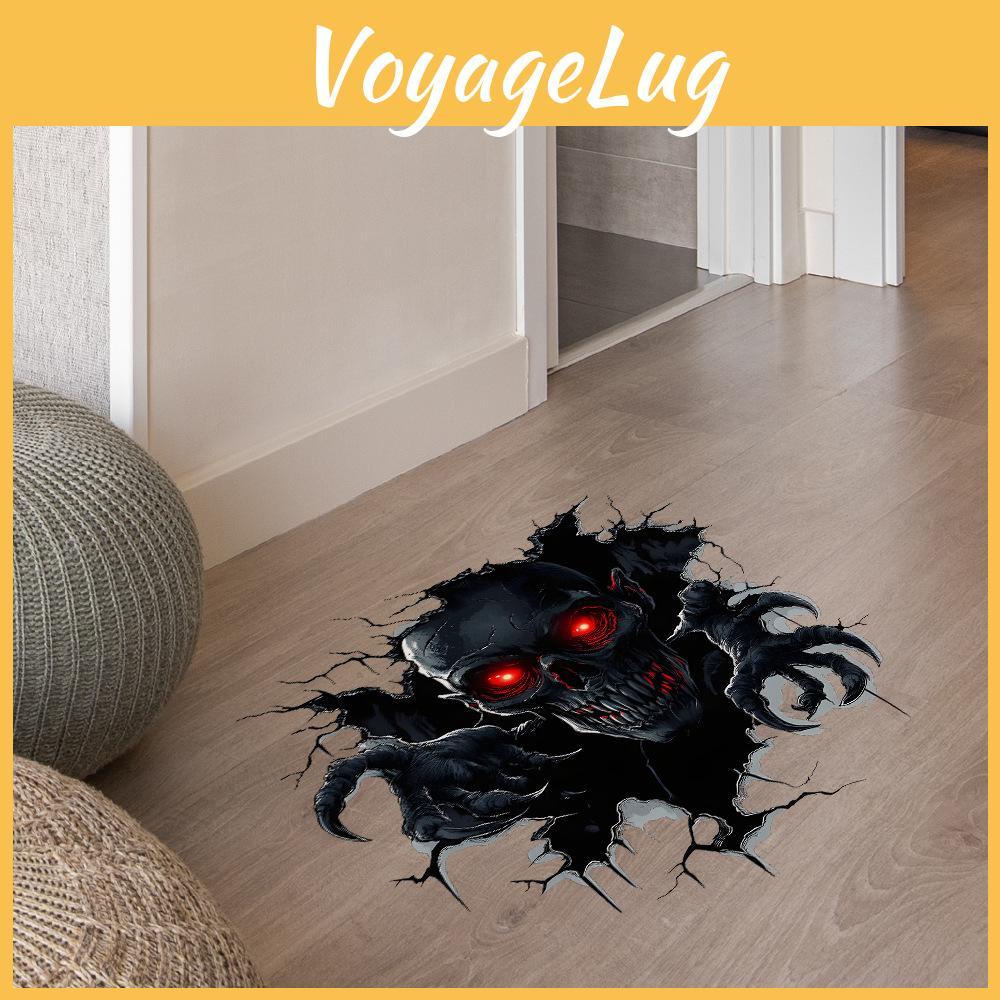 Halloween Wall Scary Breaking Skull Bedroom Living Room Home Decoration Stickers