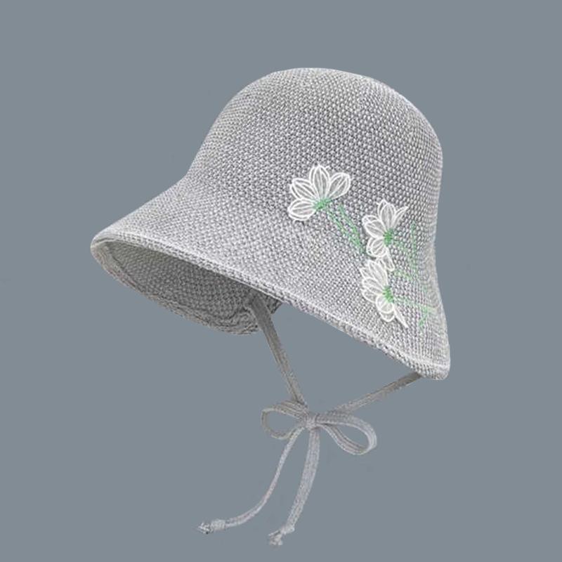 Summer Hat Women's Sunshade and Sunscreen Summer Outdoor Breathable Knitted Hat Foldable Sun Hat