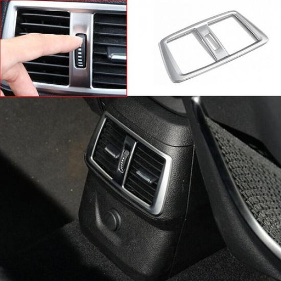 Matte Silver Back Row Air Outlet Vent Cover Trim For BMW 2 Series Touring 15-19