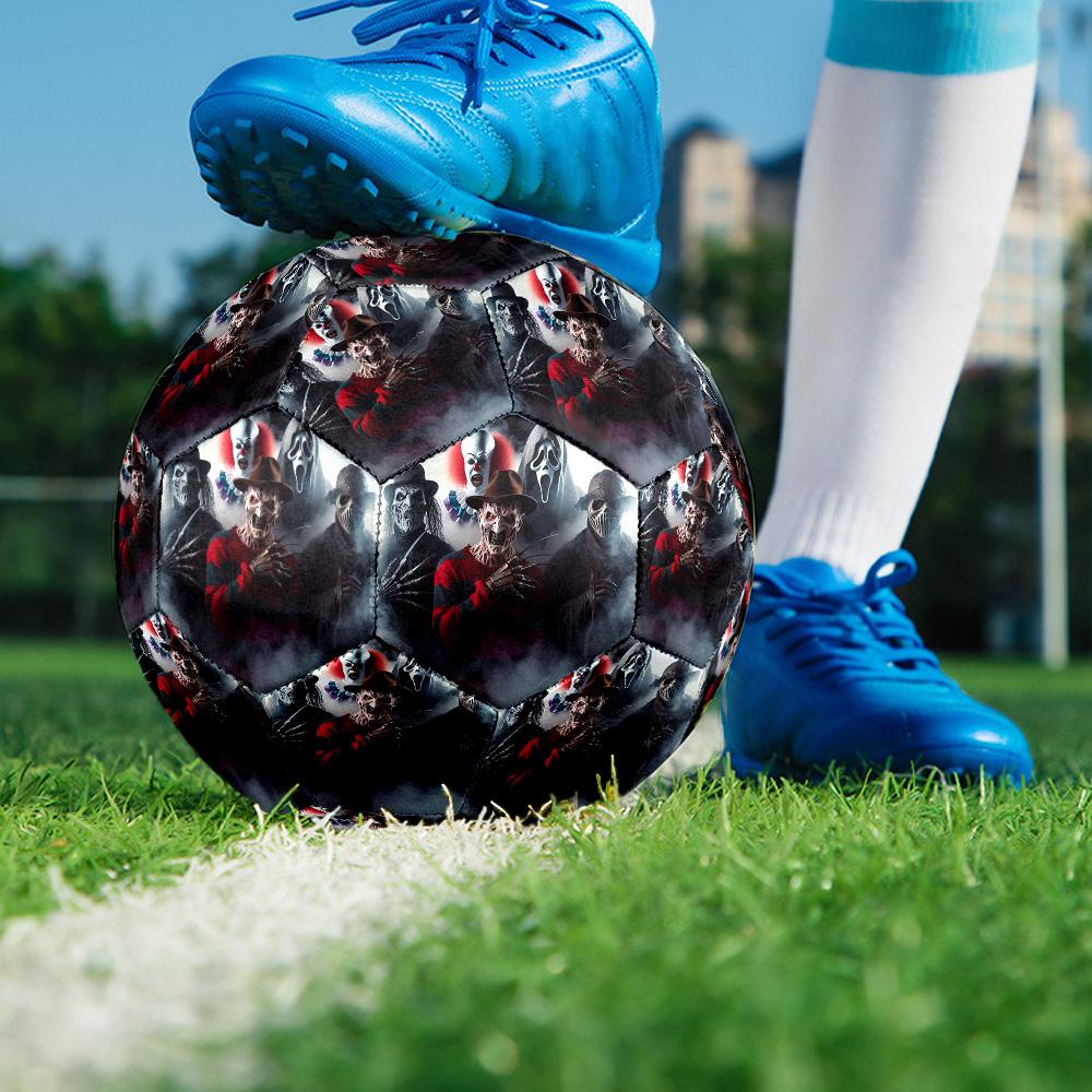 Horror Killer Indoor Soccer Ball Size 5 Colorful All Ages Machine Stitched PVC Competition Ready Durable High-Bounce