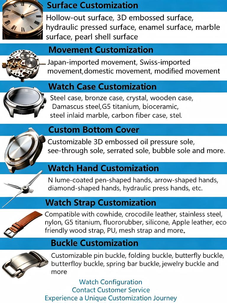 Men's Business-Style Stainless Steel Band Quartz Watches Waterproof Fashionable 9mm Case 30M Water Resistant