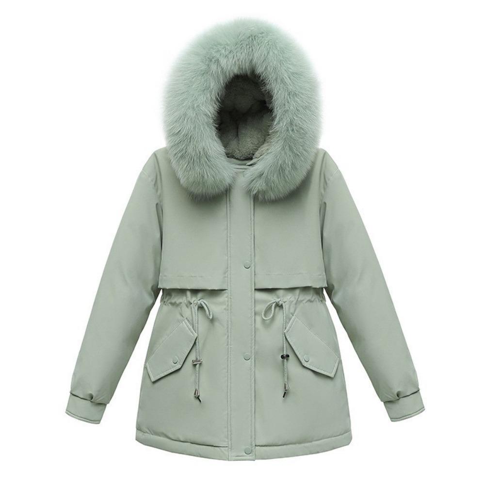 New loose Korean version fur collar with down, down cotton clothes winter coat