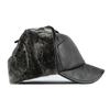 Middle-aged Elderly Cap Men's Autumn Winter Ear Protection Warm Cap Cap Cap Pu Leather Plush Baseball Cap Lei Feng Cap