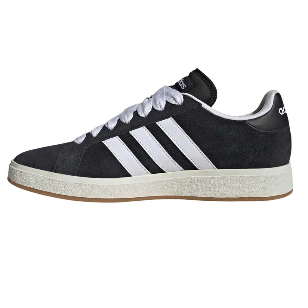 Adidas Mens Grand Court 3 Stripes Suede Flat Trainers