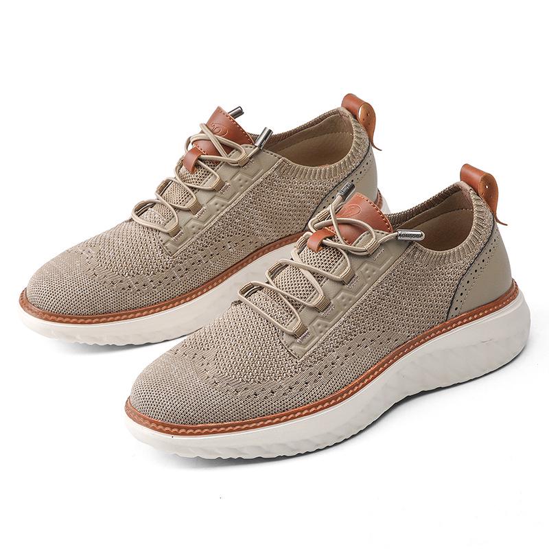 Men s Large Size Flyknit Breathable Casual Shoes 40