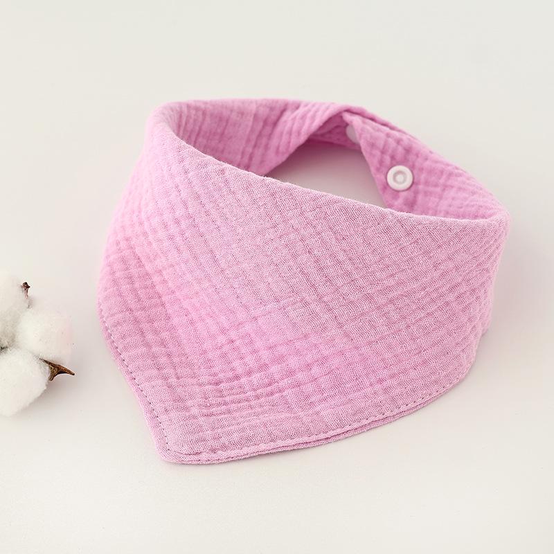 Однотонный четырехслойный хлопковый детский слюнявчик и слюнявчик