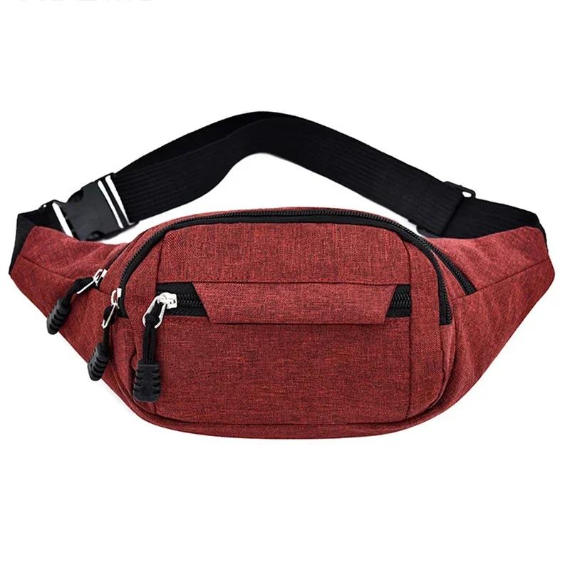 

Multifunctional Waterproof Oxford Waist Bag Large Capacity Fanny Pack for Men Wear-Resistant Mobile Holder Riñoneras Para Hombre