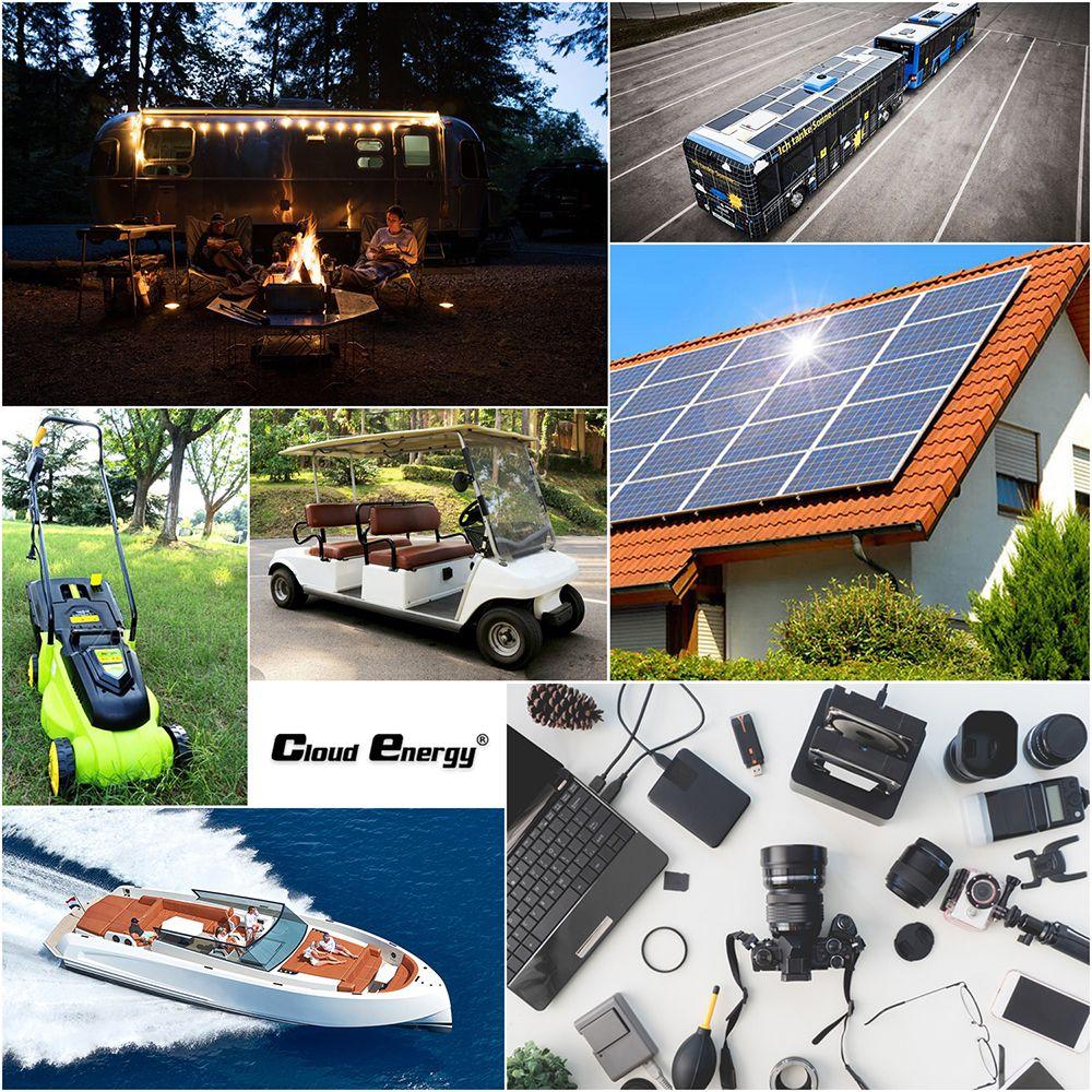 Cloudenergy 12V 300Ah LiFePO4 Battery Pack, 3840Wh Energy, 6000+ Cycles, Built-in 100A BMS
