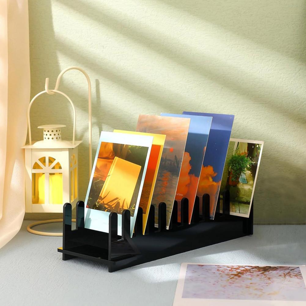 1/2/3 Pcs 12 Tier Greeting Card Display Stand Acrylic Postcard Booth Art Display Shelf Rack Jewelry Card Holder for Tabletop