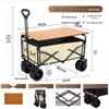 Outdoor Foldable Camping Wagon with Tank Wheels