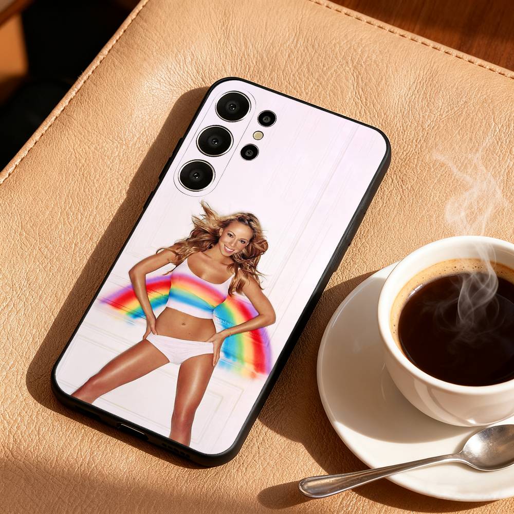 

M-Mariah C-Carey Singer Phone Case For Samsung S25,24,23,22,30,21,10,9,Ultra,Plus,Lite,FE Black Soft Case Samsung S225G