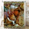 Sea Shell Shower Curtain Waterproof Fabric Home Decor Item For Bathroom Walls Blue White Orange Red Yellow Purple Colors Availab