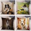 Cute Pet Animal Dog Print Pillowcase Scottish Border Collie Cushion Cover  Sofa Car Decoration