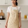 Floral Printed Kitchen Cooking Apron Breathable Anti-fouling Florist Apron with Pocket Adjustable Gardening Work Uniform