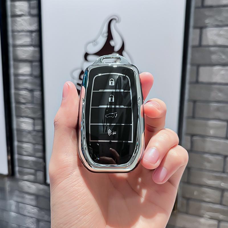 TPU Car Remote Key Case Cover Protect Shell Fob For Toyota CHR Hilux Fortuner Land Cruiser 200 Camry Corolla Crown RAV4 Highland