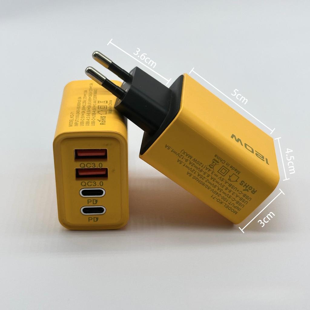 Dual Fast Charging Head Fast 3 High-Speed Cable (Type-C/Usb-A 6A High Current) for Cell Phone Tablet