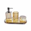 Set da Bagno in Vetro Cristallo Decorativo Facile da Pulire