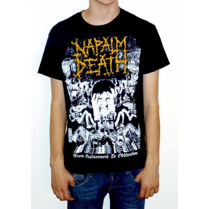 

Napalm Death From Enslavement To Obliteration Vintage Print T-shirt - NEW! Unisex T-Shirt M