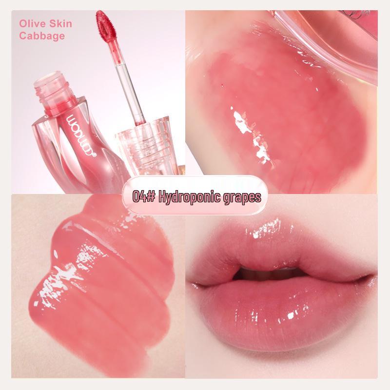 

WODWOD Lock & Shine Lip Glaze: Nude Water Light Gloss, Transfer-Resistant, Whitening, Pure Desire Glass Finish