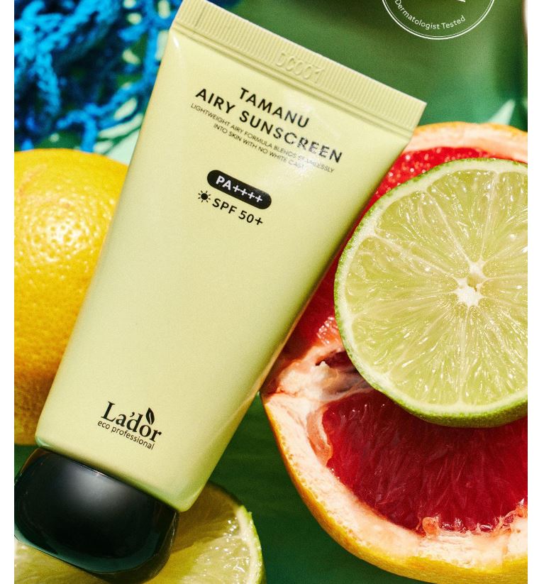 Lador Tamanu Airy Sunscreen SPF50+ PA++++ 50 мл — Увлажняющая и легкая ежедневная защита от УФ-лучей 01EA