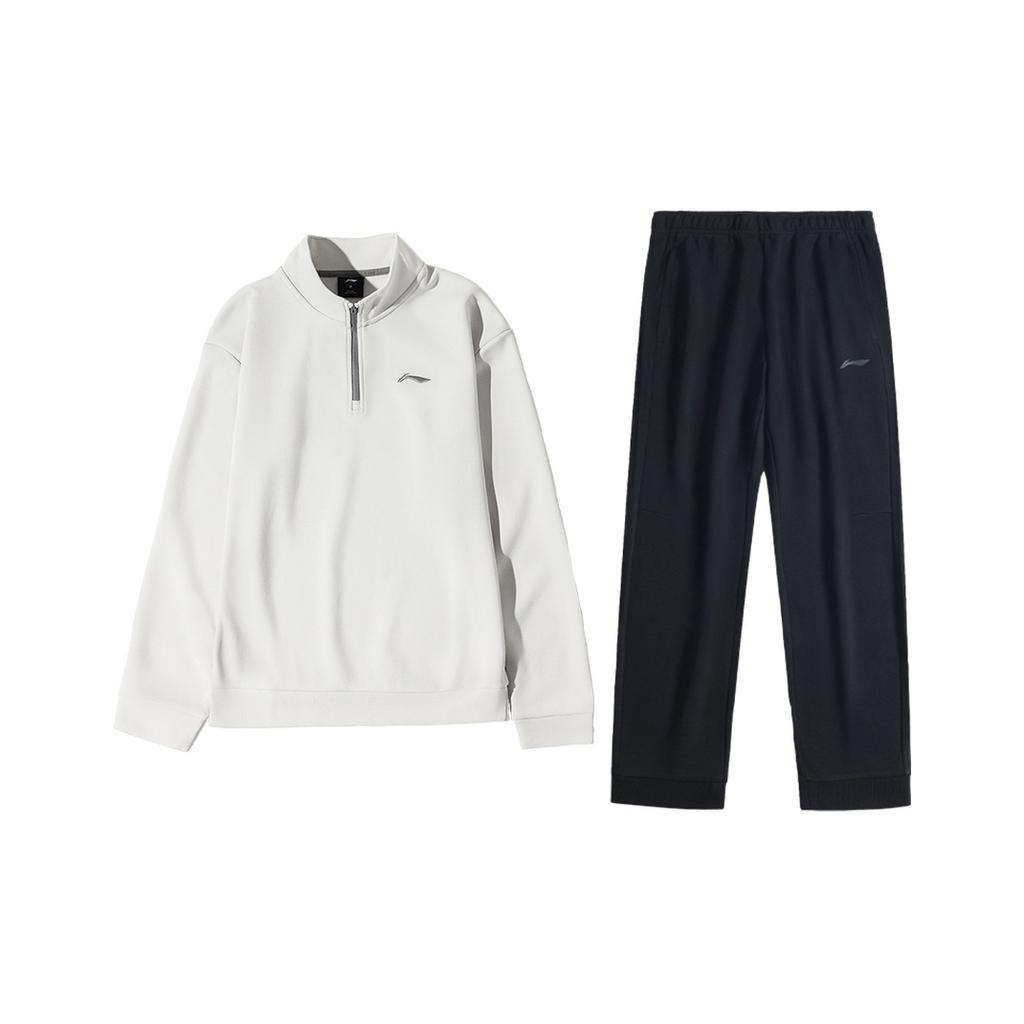 Li Ning Table Tennis Series Mens Fitness Versatile Breathable Simple Comfortable Outdoor Commuting Leisure Sports Suit AWDUF25-2+AKLUA73-1