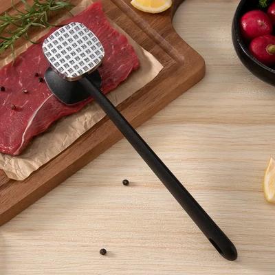 Steak Hammer Mallet Double-Sided Zinc Alloy Meat Tenderizer Hammer Pork Chop Steak Meat Mallet Rubber Portable Kitchen Tools