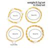 Salircon 4 Pcs/Set Bohemian Imitation Pearl CCB Beaded Bracelets for Women Vintage Handmade Stretch Bangle Couple Trendy Jewelry