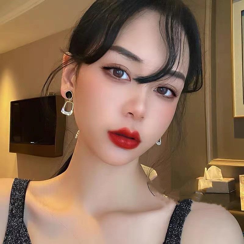 Exquisite Luxus Mikro-Inlay Zirkon Geometrische Quadratische Ohrringe für Frau Koreanischer Modeschmuck Party Mädchen Ungewöhnlicher Ohrring