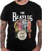 The Beatles T Shirt Sgt Pepper Lonely Hearts Logo Black New