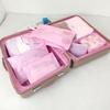 Seven-Piece Travel Luggage Set with Clothing and Shoe Storage Bags