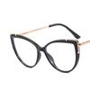 Cat Eye Glasses Metal Frame Blue Light Blocking TR90 Brand Designer Eyewear New Trend Gradient Color Frame Reading Eyegalsses