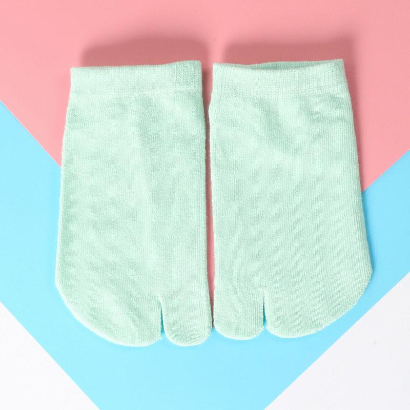 Spring Summer Women's Short Five Finger Socks Candy Color Ankle Socks Sweat absorption Breathable Cotton Split Toe Socks 5 Toes